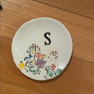 Letter S jewelry dish